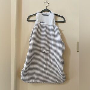 MORI Baby Sleep Sack 0–2Y TOG 2.5 Bamboo Blend Navy Stripe Embroidered “Adrian”